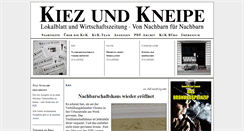 Desktop Screenshot of kiezundkneipe.de