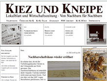 Tablet Screenshot of kiezundkneipe.de